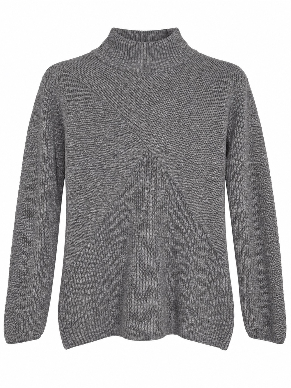 Talbots Gray Ribbed Mock Neck Sweater